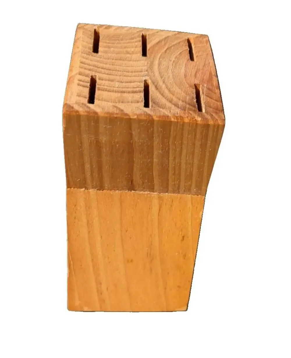 Wooden Kitchen Knife Block 6 Knife Slots
